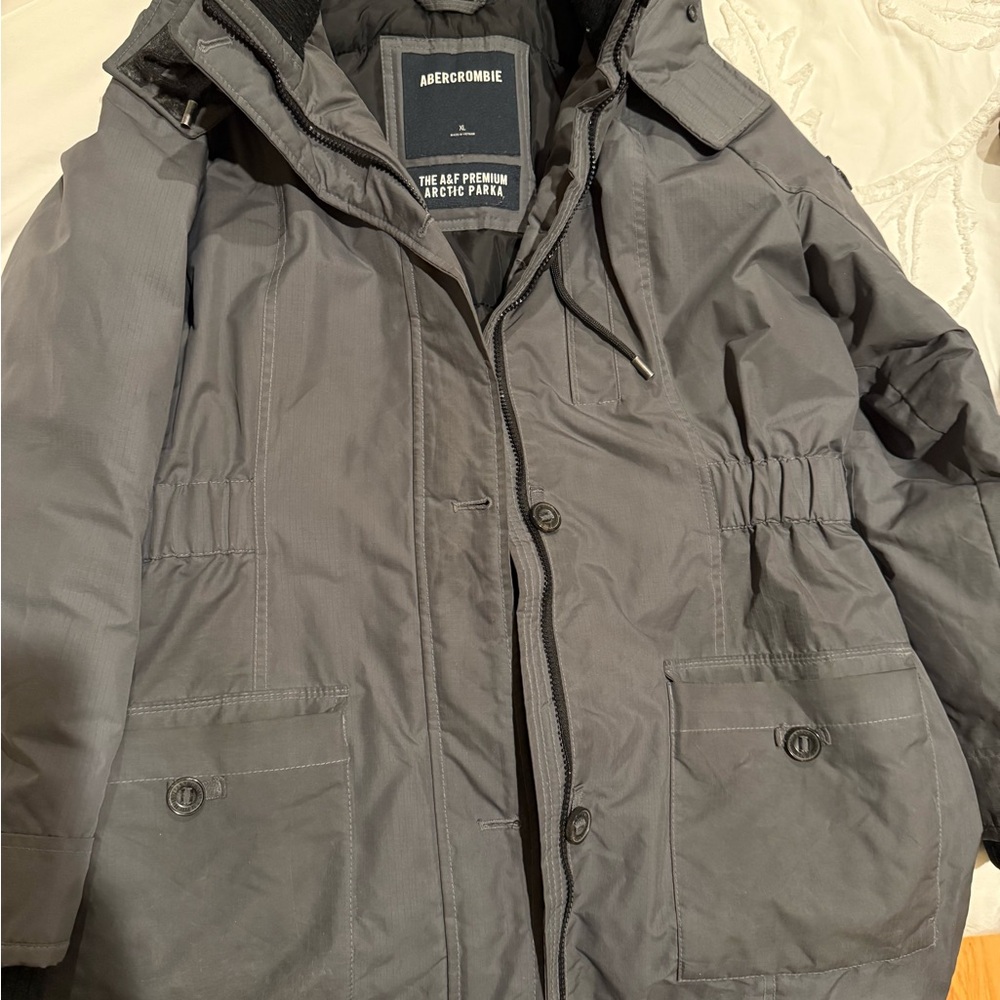 Abercrombie & Fitch Gray Arctic Parka